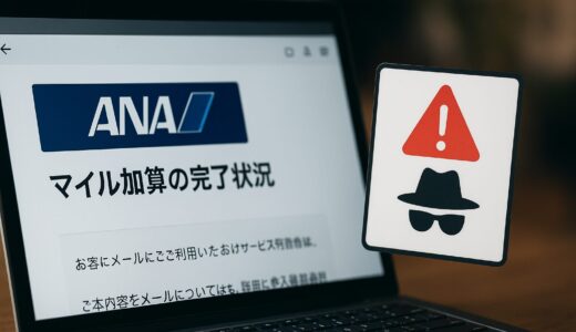 ANAの「マイル加算の完了状況」メールが来たら詐欺の可能性はある？
