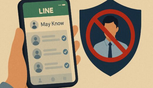 LINE「知り合いかも？」に職場の人を表示させない予防策