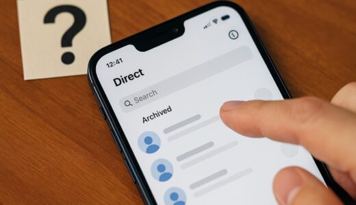 【Instagram】DMでアーカイブした会話を元に戻す方法はある？