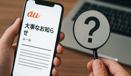 auから「大事なお知らせ」メールが本物か確認する方法！詐欺を見分けるポイント